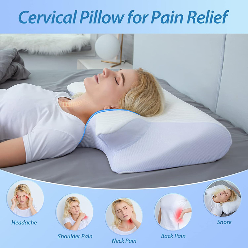 Nouvel Oreiller Cervical en Mo - Memory Foam Orthopedic Pillow Neck Pain avis et prix