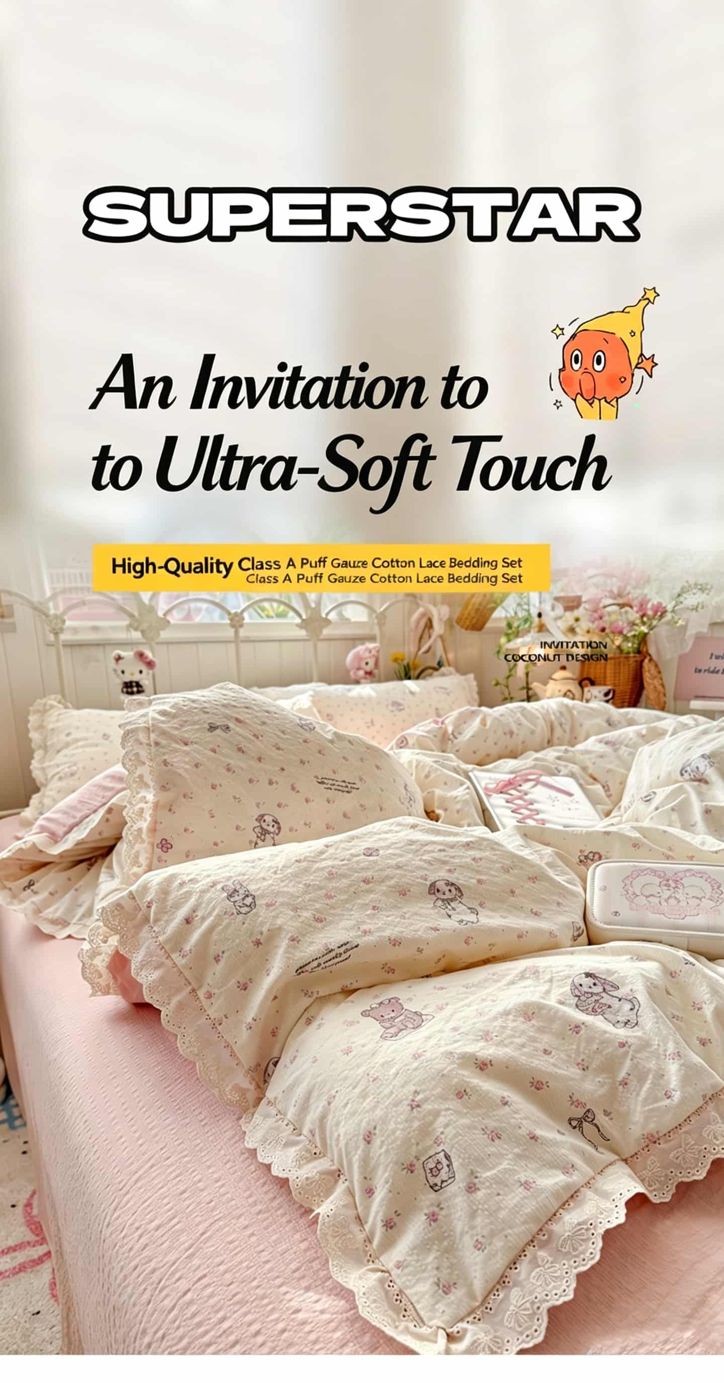 Parures de lit en dentelle à v - Aesthetic Floral Duvet Cover avis et prix