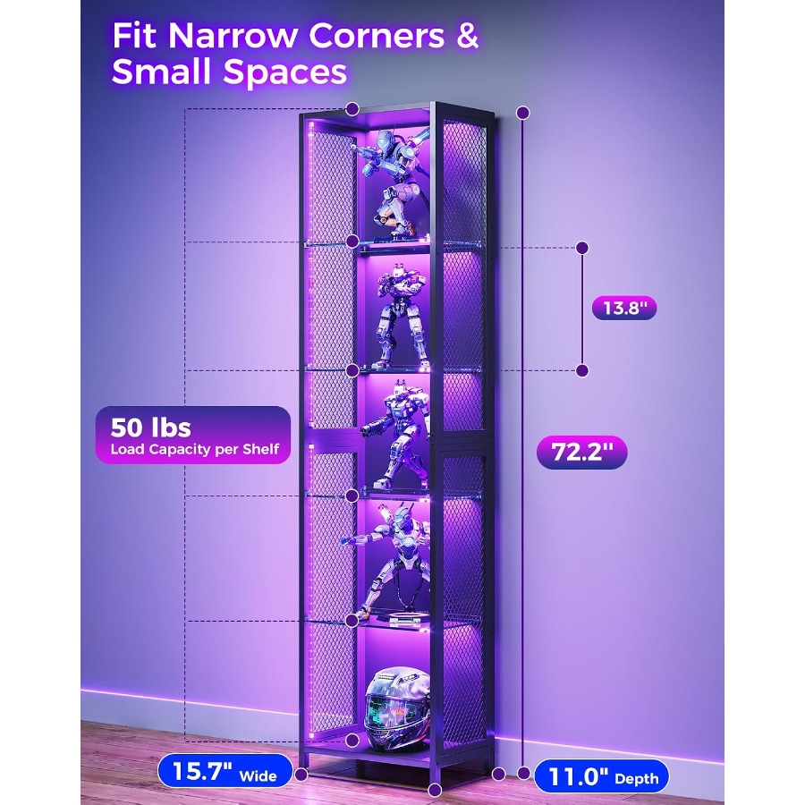 Vitrine de 72 pouces de hauteu - Lighting avis et prix