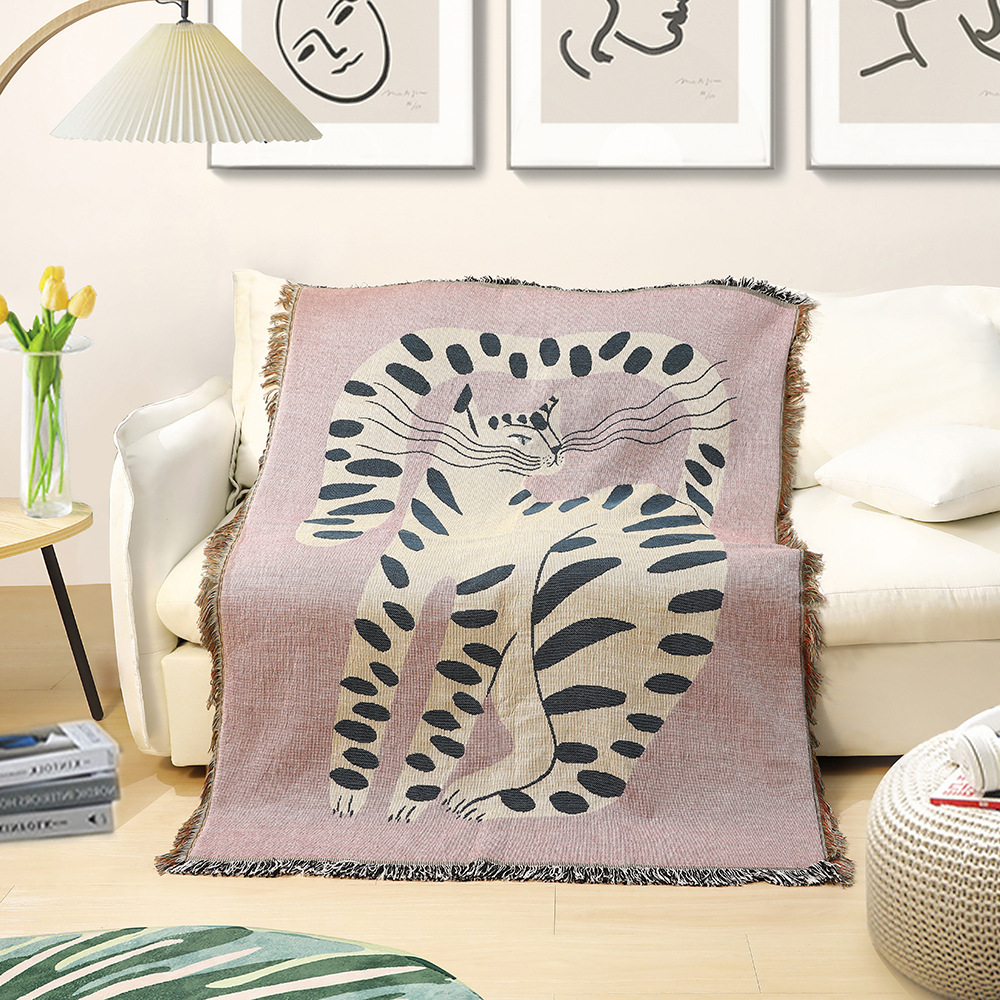 Couverture décorative jacquard - Boho Throw Blanket Fringe avis et prix